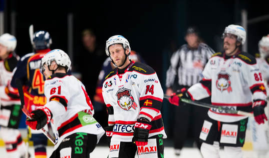 Malmö Redhawks Derek Meech (m), Nicklas Jadeland (v) och