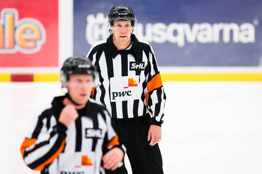Domarna Mikael Holm och Morgan Johansson