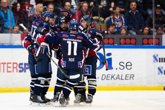 Linköpings spelare jublar