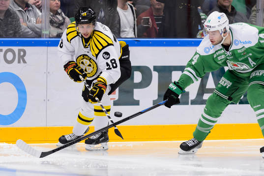 Brynäs Anton Rödin och Rögles Jordan Smotherman