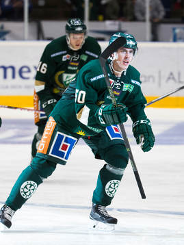 Färjestads Sebastian Erixon jublar