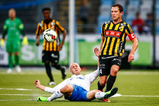 Norrköpings Daniel Sjölund och Häckens Martin Ericsson