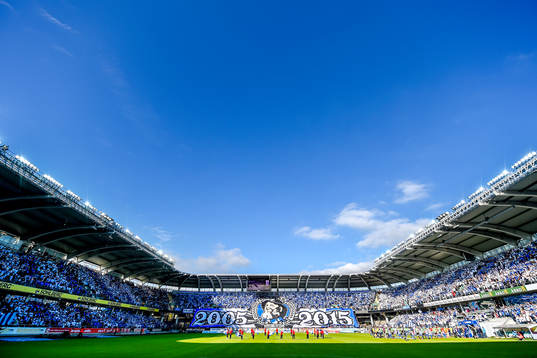 Tifo i samband med IFK Göteborgs jubileum före