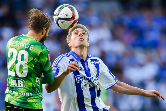Halmstads Jesper Westerberg och IFK Göteborgs Mikael Boman