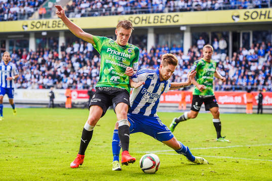 Halmstads Eric Smith och IFK Göteborgs Victor Sköld