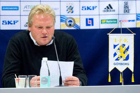 IFK Göteborgs tränare Jörgen Lennartsson på en