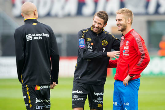 Elfsborgs Marcus Rohdén och Helsingborgs Johan Mårtensson
