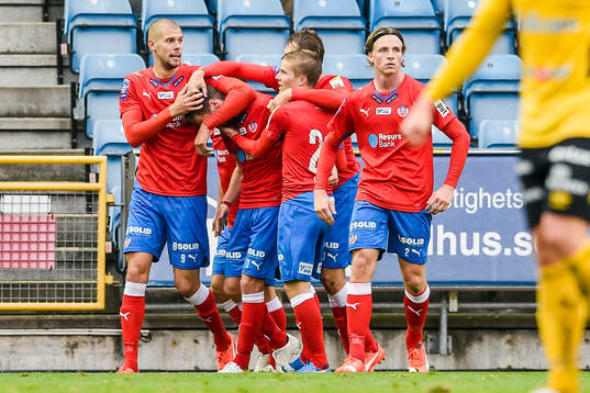 Helsingborgs spelare jublar