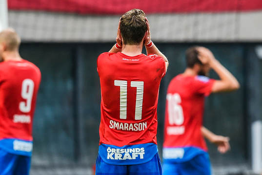 Helsingborgs Arnór Smárason deppar