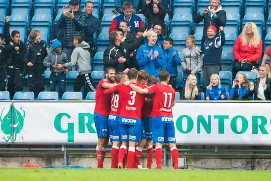 Helsingborgs spelarna jublar