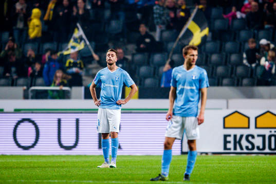Malmös Kari Arnarson och Magnus Wolff Eikrem deppar