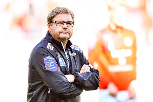 Kalmars tränare Peter Swärdh före fotbollsmatchen i