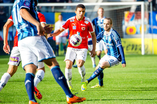 Kalmars Ismael Silva Lima och Djurgårdens Daniel Berntsen