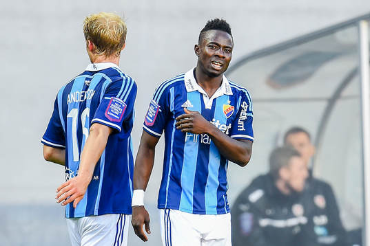 Djurgårdens Sam Johnson jublar
