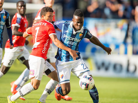 Kalmars Ismael Silva Lima och Djurgårdens Sam Johnson
