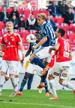 Kalmars Nenad Djordjevic och Djurgårdens Sebastian
