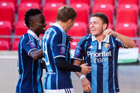 Djurgårdens Kerim Mrabti jublar