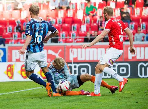 Kalmars målvakt Ole Söderberg och Djurgårdens Sebastian