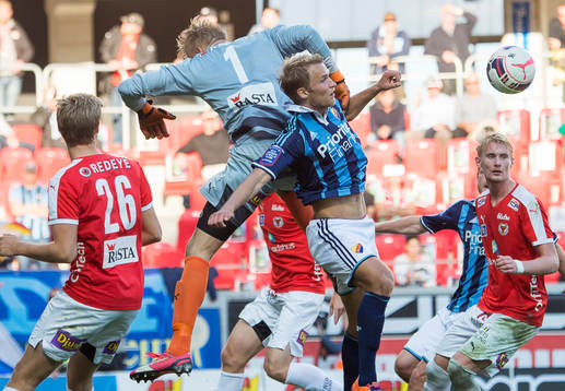 Kalmars målvakt Ole Söderberg och Djurgårdens Sebastian