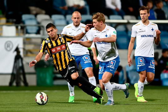Häckens Paulinho, Norrköpings Alexander Fransson,Daniel