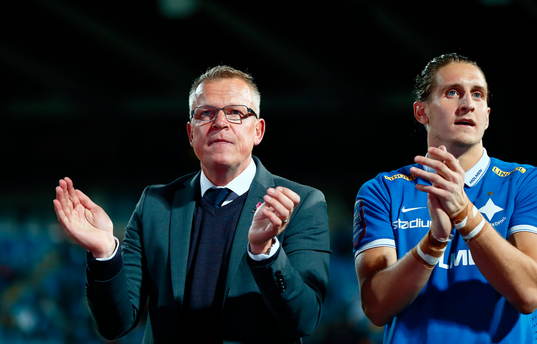Norrköpings tränare Jan Andersson och målvakt David