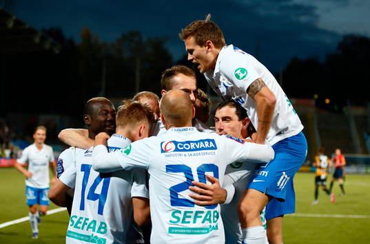 Norrköpings spelare jublar