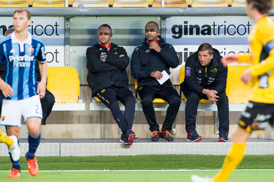 Elfsborgs tränare Jesper Bengtsson, tränare Janne Mian
