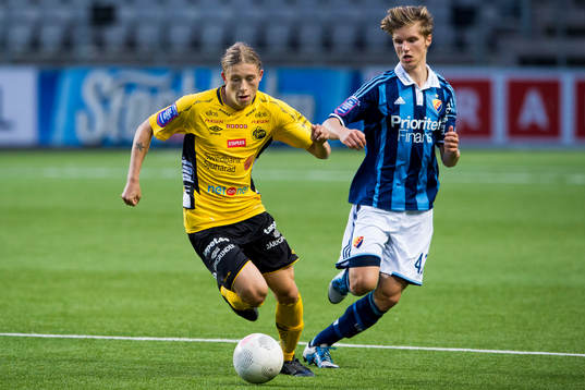 Elfsborgs Anton Andreasson och Djurgårdens Samuel Holm