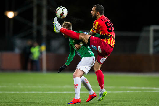 Jönköpings Tommy Thelin och Syrianskas Marko Mihajlovic
