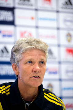 Sveriges förbundskapten i fotboll Pia Sundhage