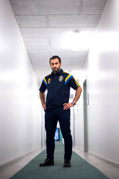 Sveriges förbundskapten i futsal Charbel Abraham