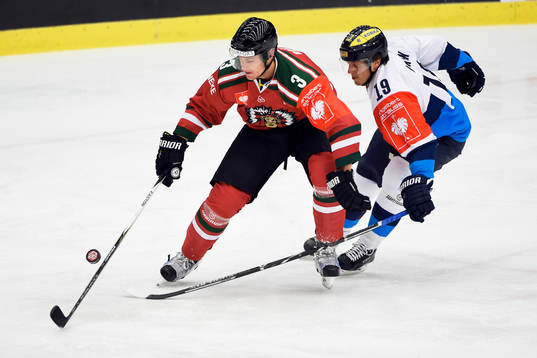 Frölundas Oliver Bohm och Ingolstadts Daniel Irmen