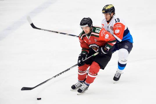 Frölundas Ryan Lasch  och Ingolstadts Daniel Irmen
