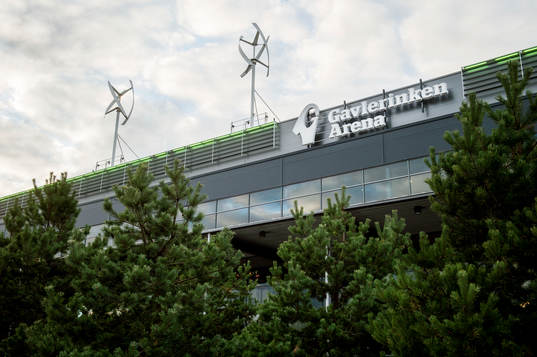 Exteriör på Gavlerinken Arena före ishockeymatchen i SHL