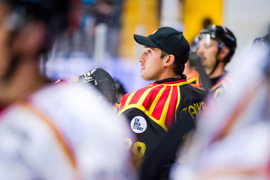 Brynäs målvakt Bernhard Starkbaum  deppar