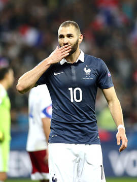 Joie Karim BENZEMA - 08.10.2015 - France / Armenie - Match