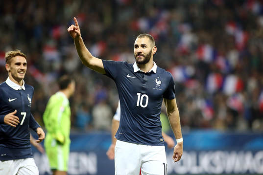 Joie Karim BENZEMA - 08.10.2015 - France / Armenie - Match
