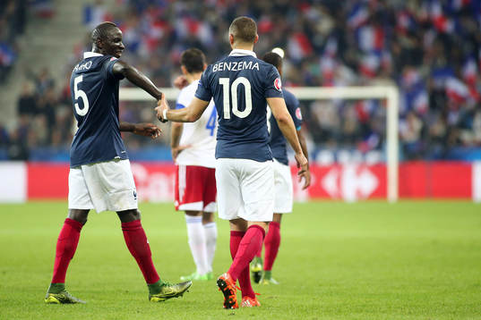 Joie Mamadou SAKHO  / Karim BENZEMA - 08.10.2015 - France /
