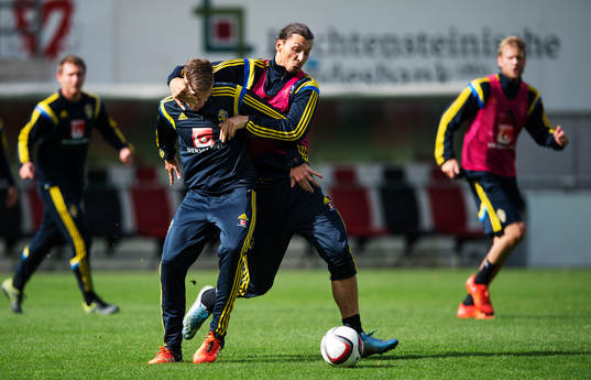 Pontus Wernbloom dras ned av Zlatan Ibrahimovic