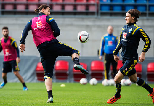 Zlatan Ibrahimovic och Albin Ekdal