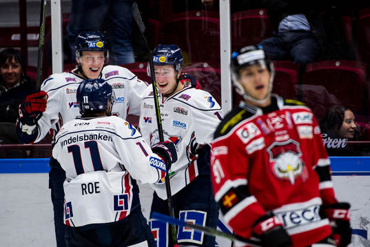Linköpings Gabriel Carlsson, Garret Roe och Jacob Lilja
