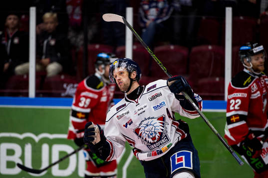 Linköpings Sebastian Karlsson jublar