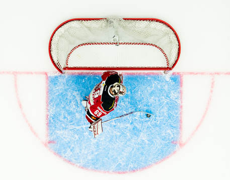 Malmö Redhawks målvakt målvakt Oscar Alsenfelt deppar