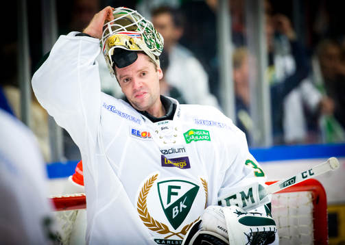 Färjestads målvakt Lars Haugen