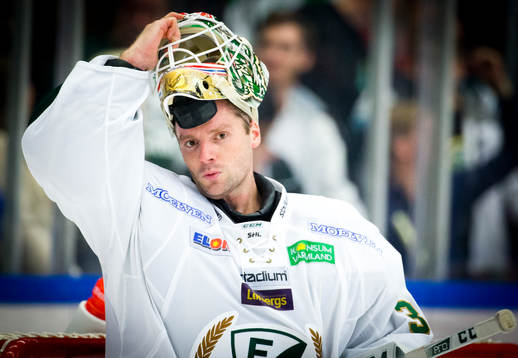 Färjestads målvakt Lars Haugen
