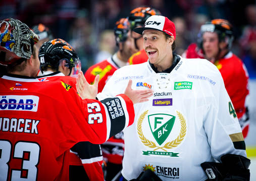 Örebros målvakt Julius Hudacek och Färjestads målvakt