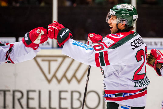 Frölundas Joel Lundqvist jublar