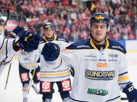 Sundsvalls Tommy Stenqvist jublar fete 1-2 målet