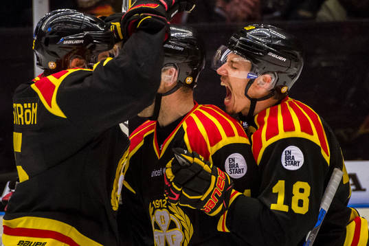 Brynäs Anton Rödin jublar