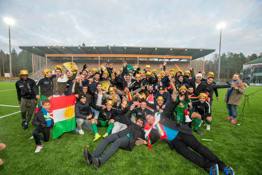 Dalkurd med supportrar